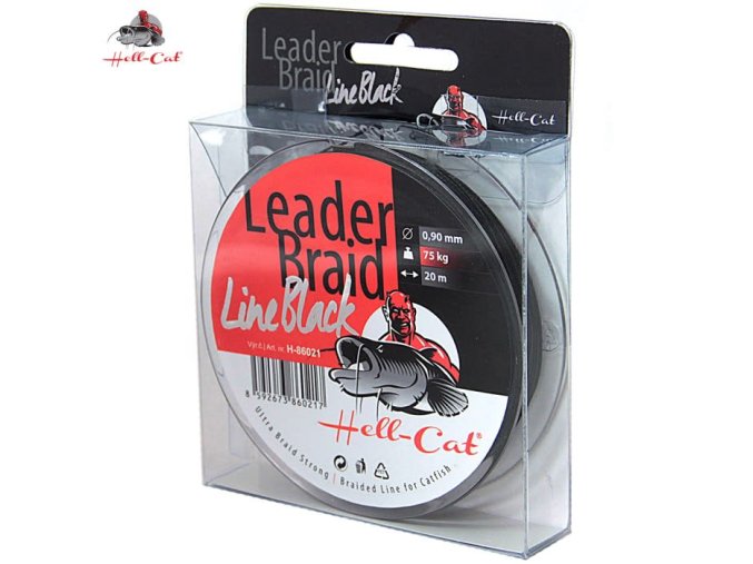 Hell-Cat Splétaná návazcová šňůra Leader Braid Line Black 20m (Varianta 0.90mm/75kg)