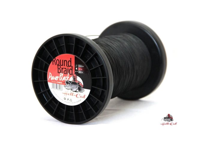 Hell-Cat Splétaná šňůra Round Braid Power Black 1000m (Varianta 0,60mm (75,0kg))
