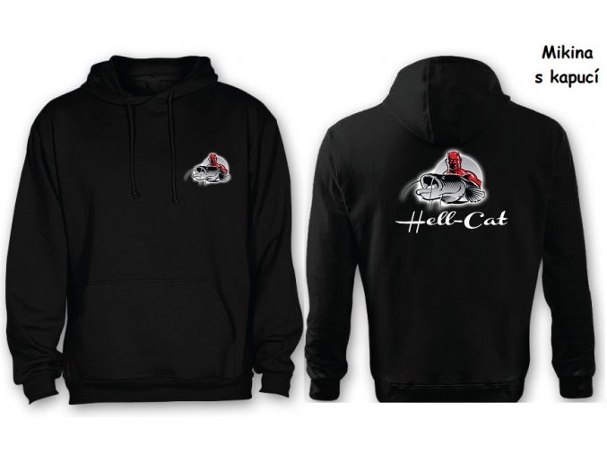 Mikina Hell-Cat klokánek s kapucí černá