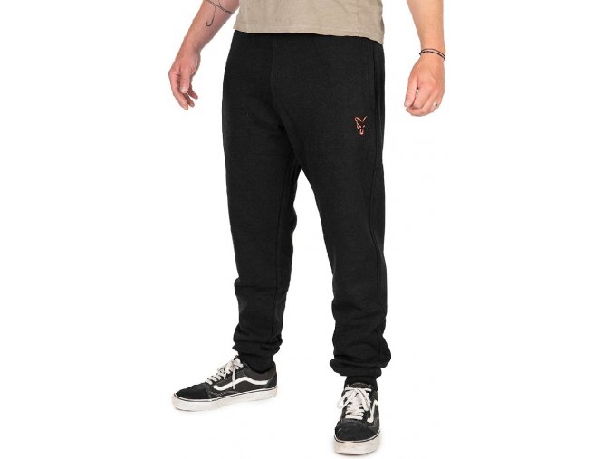 fox teplaky collection joggers black orange (2)