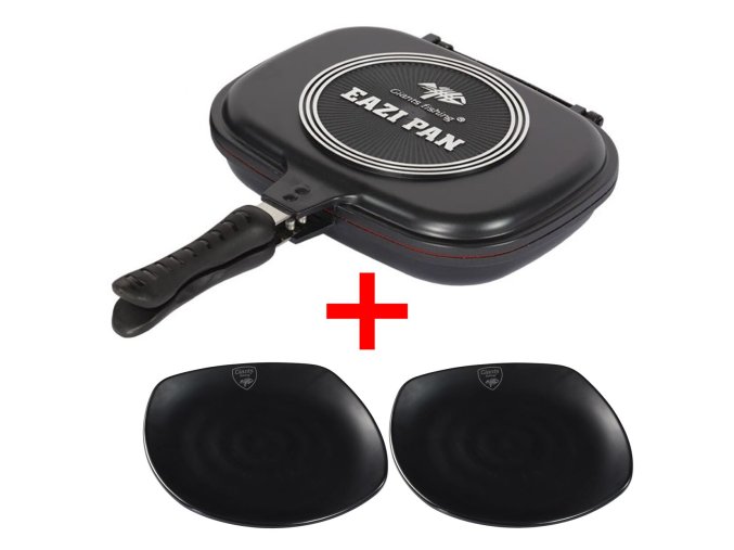 Giants fishing Pánev na vaření Eazi Pan Medium + 2x Talíř Plate Black Large ZDARMA!