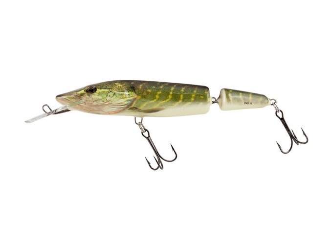 salmo wobler pike jointed deep runner real pike 13 cm 24 g