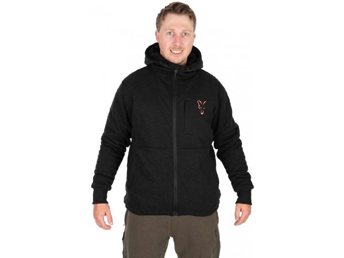 fox bunda collection sherpa jacket black orange