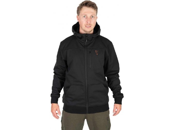 fox bunda collection soft shell jacket black orange