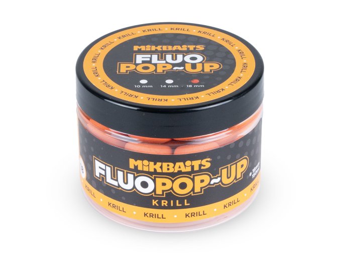 Mikbaits Plovoucí fluo boilie 150ml - Krill 18mm