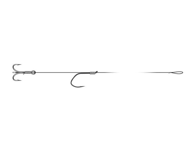 Sportcarp montáž CL2 ø 1,0 mm délka 125 cm nosnost 130 kg (Varianta velikost trojháčku 4/0 velikost háčku 6/0)