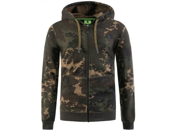 korda mikina zip hoodie dark kamo