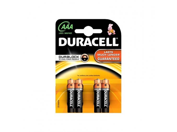 Baterie alkalická Duracell Basic AAA 2400 K4 Duralock