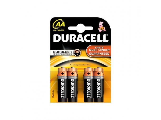 Baterie alkalická Duracell Basic AA 1500 K4 Duralock