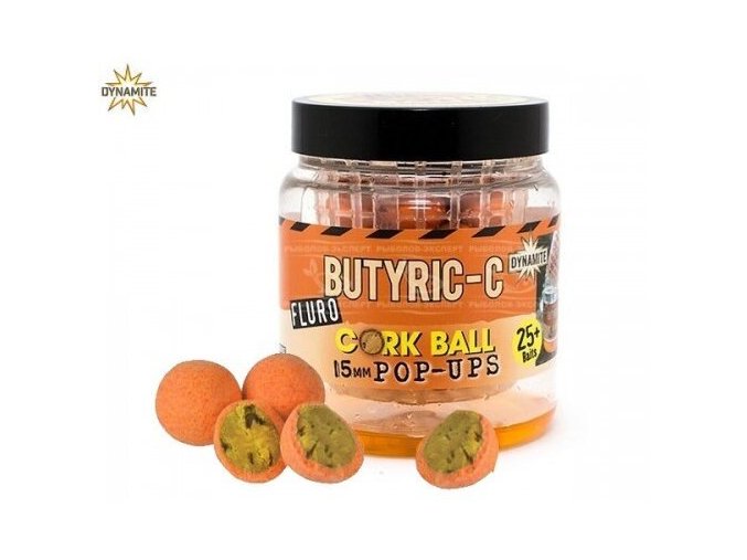 dynamite baits butyric c fluro corkball pop ups 15mm cutie 99479