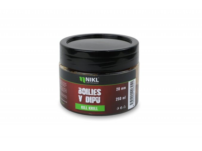 Nikl Boilies v dipu Kill Krill 250ml (Varianta Nikl Boilies v dipu Kill Krill - 24mm, 250ml)