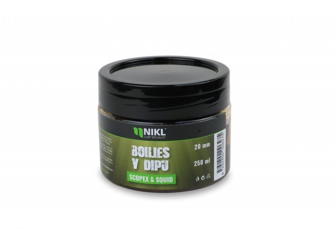 Nikl Boilies v dipu Scopex & Squid 250g