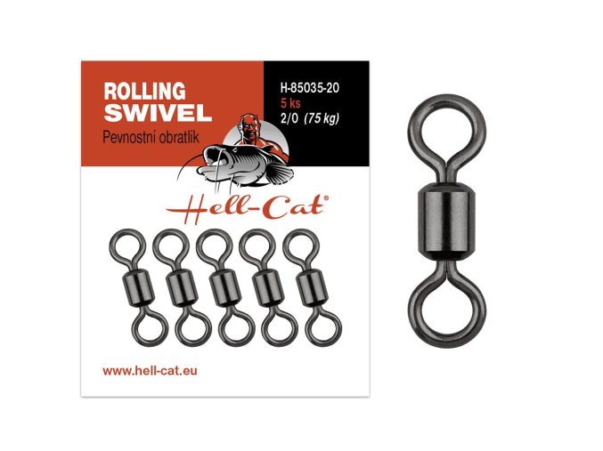 Hell-Cat Pevnostní obratlík Power Rolling Swivel 5ks (Varianta vel.1/0 (60kg))
