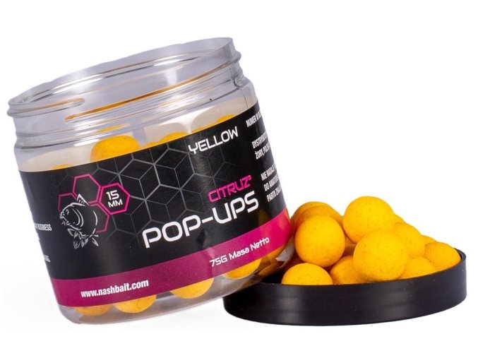nash plovouci boilie pop ups citruz yellow 75 g