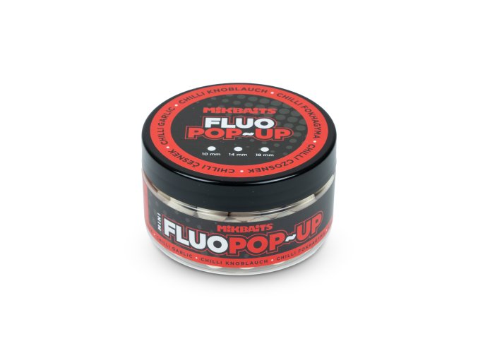 Mini Plovoucí fluo boilie 100ml - Chilli Česnek 10mm