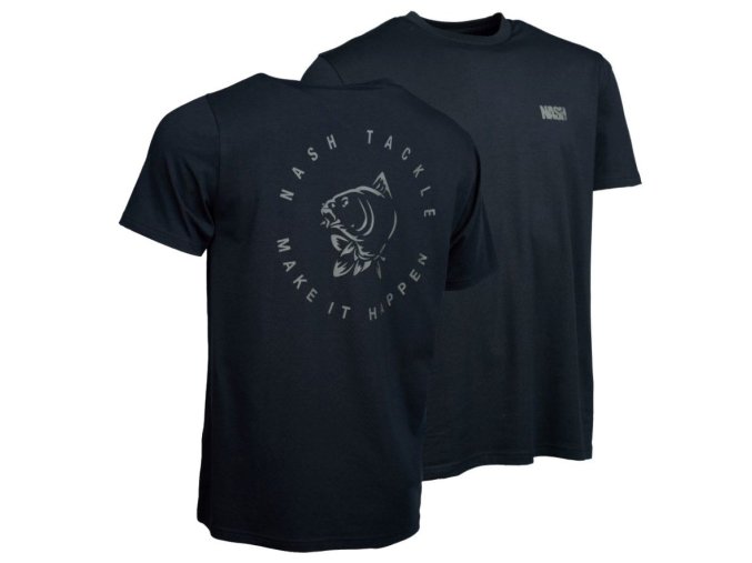 nash tricko make it happen carp logo t shirt black