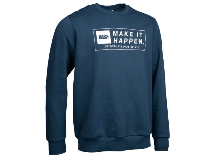 nash mikina make it happen coordinates jumper navy blue