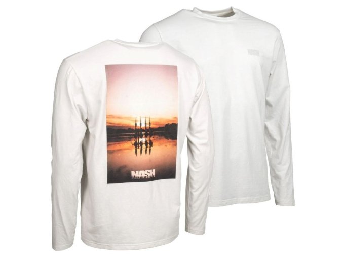 nash tricko make it happen sunset long sleeve t shirt ecru
