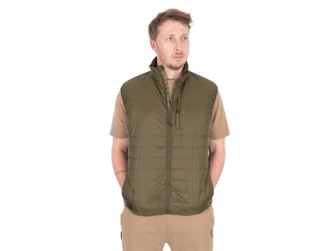 fox vesta olive quilted 100 gilet