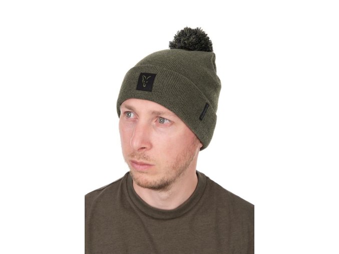 fox cepice collection bobble hat green black