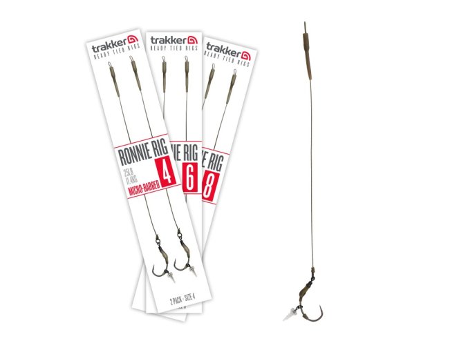 Trakker Hotové návazce Ronnie Rig (Barbed) 2ks (Varianta Trakker Návazce Ronnie Rig 2 Pack - Size 8 (Barbed))