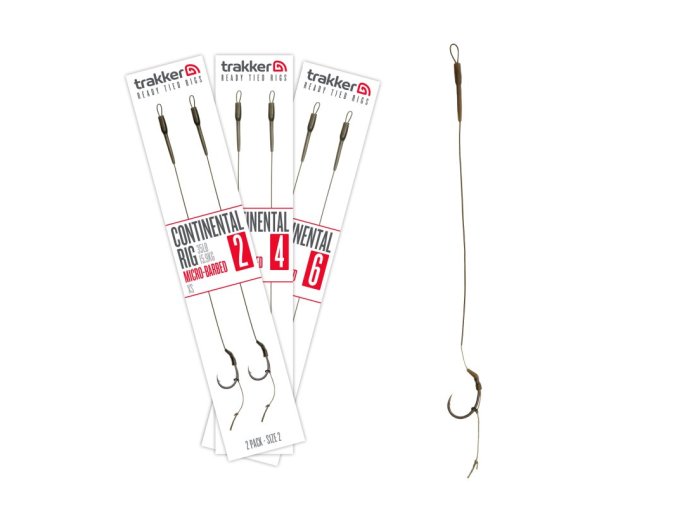 Trakker Hotové návazce Continental Ready Rig (Barbed) 2ks (Varianta Trakker Návazce Continental Rig 2 Pack - Size 6 (Barbed))