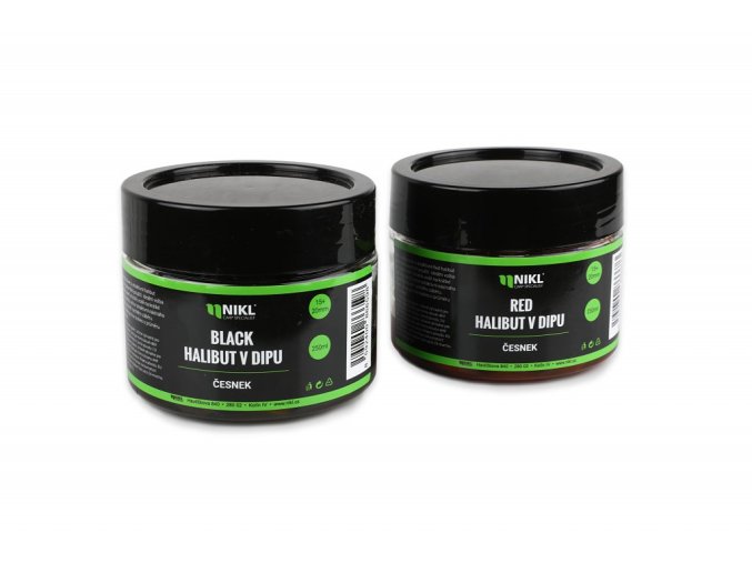 Nikl Black halibut pelety v dipu 250ml (Varianta Nikl Black halibut v dipu Med 15+20mm, 250ml)