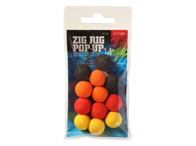 Giants Fishing Pěnové plovoucí boilie Zig Rig Pop-Up 10mm mix color,12ks