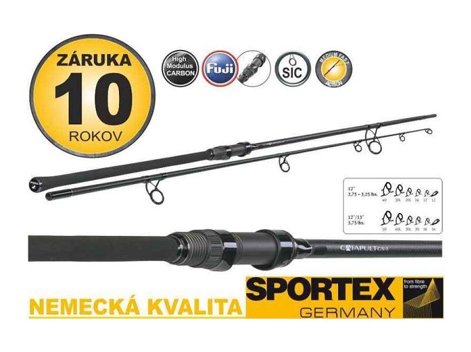 Sportex kaprový prut Catapult CS-3 Carp 366cm 3,00lbs 2-díl