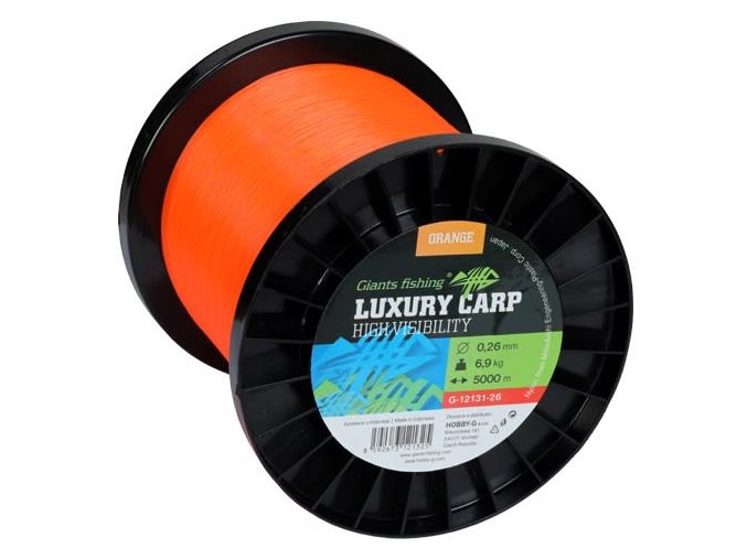 Giants fishing Vlasec Luxury Carp High-Visibility Orange 5000m (Varianta 0,26mm/6,9kg)