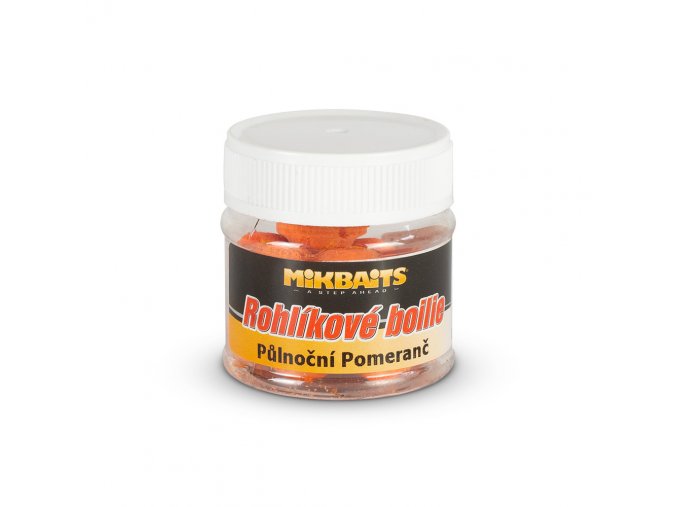 Mikbaits Rohlíkové boilie 50ml - Půlnoční Pomeranč