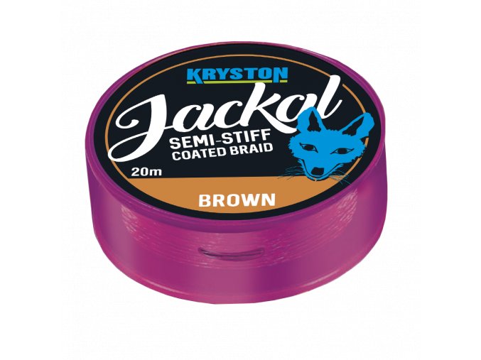 Kryston potahované šňůrky - Jackal Gravel Brown 30lb 20m