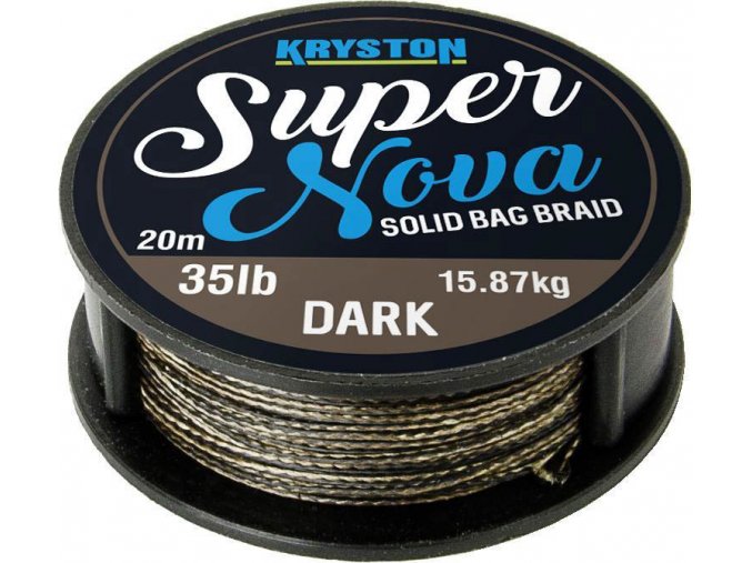 Kryston pletené šňůrky - Super Nova solid braid černý 15lb 20m