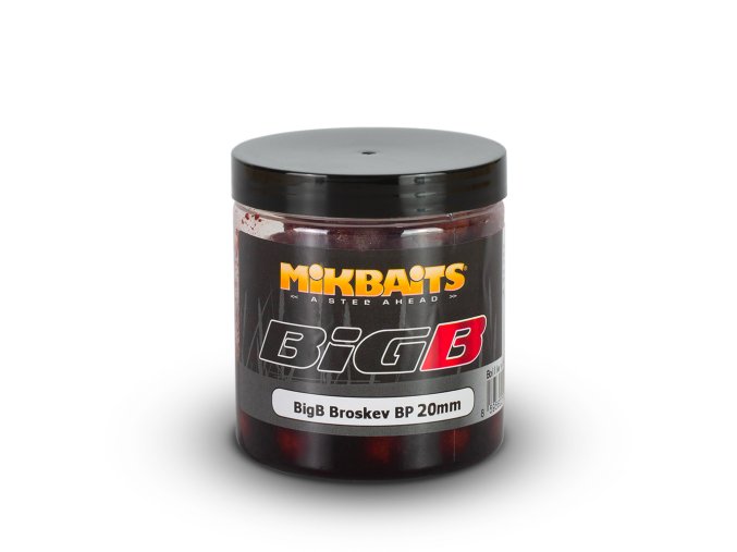 Mikbaits Legends boilie v dipu 250ml - BigB Broskev Black pepper 20mm