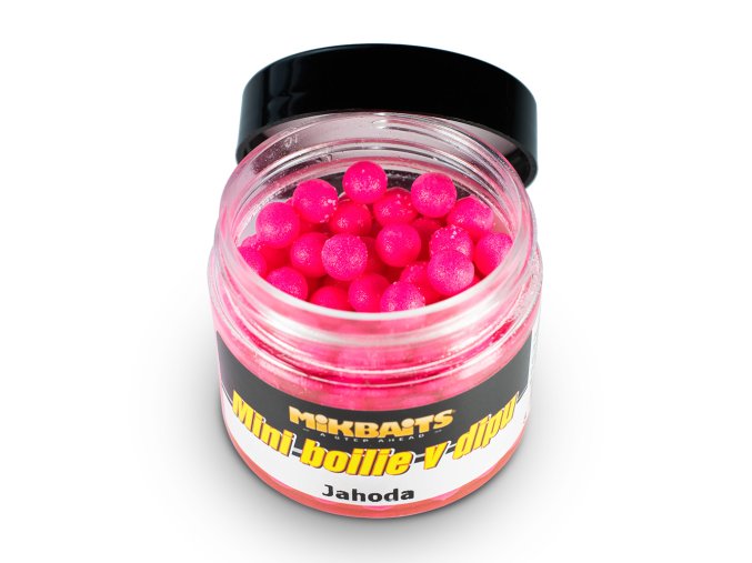 Mikbaits Mini boilie v dipu 50ml - Jahoda