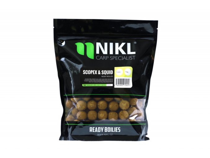 Nikl Hotové boilies Scopex & Squid (Varianta Nikl Ready boilie Scopex & Squid 20mm, 250g)