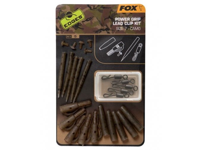 fox edges camo power grip lead clip kit size 7