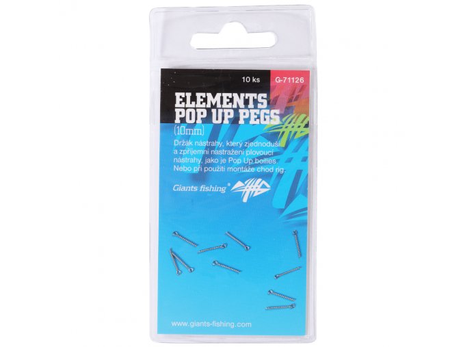 Giants fishing Kolíček s očkem Elements Pop Up Pegs 10mm, 10ks