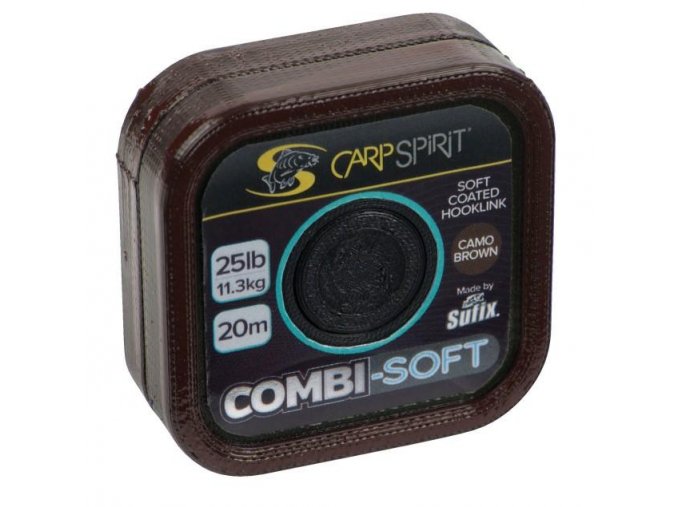 Carp Spirit návazcová šňůrka Combi-Soft Coated Braid 20 m/11,3 kg/25 lb maskovací hnědá