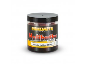 Mikbaits Halibutky v dipu 250ml - Jahoda Halibut 20mm