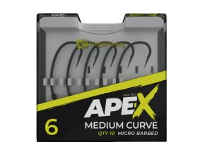 RidgeMonkey Háček Ape-X Medium Curve Barbed Velikost 6 10ks