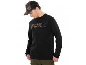 fox triko long sleeve black camo t shirt