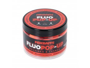 Mikbaits Plovoucí fluo boilie 150ml - Brusinka Česnek 14mm