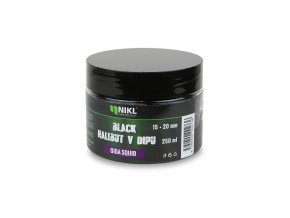 Nikl Black halibut pelety v dipu Giga Squid 250g