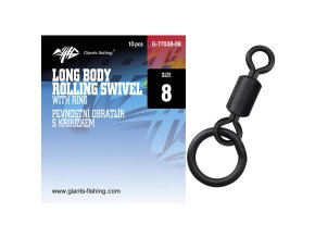 Giants fishing Pevnostní obratlík s kroužkem Long Body Rolling Swivel with Ring 10ks (Varianta vel.08)