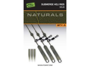 fox montaz naturals submerged heli rigs leaders 75 cm 3 ks