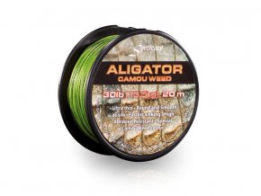Sportcarp návazcová šňůrka Aligátor Camou Weed 20 lb (Varianta 20 lb 9,1 kg)