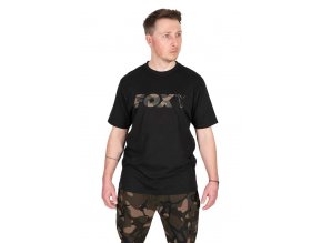 fox tricko black camo logo t shirt