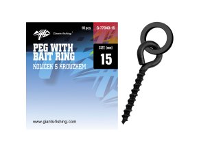 Giants fishing Kolíček s očkem Pegs with Bait Rings 10ks (Varianta 12+3,7mm)