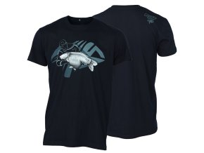 Giants fishing Tričko pánské modré Rybář s kaprem (Varianta vel. XL)